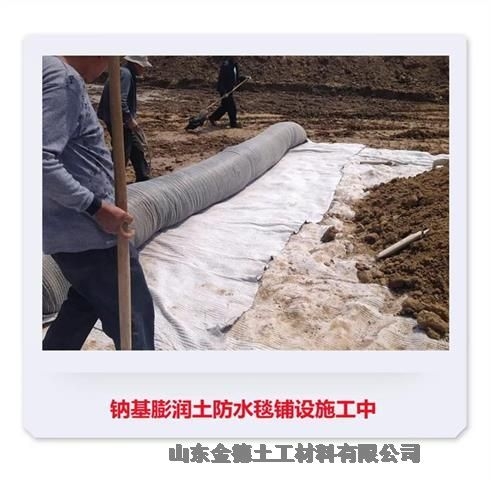 125絲厚黑膜資陽(yáng)GCL-OF復合防水毯膨潤土毯每平方4.8Kg